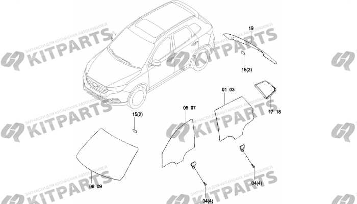 Стекла FAW Besturn X40