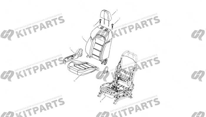 Детали пассажирского кресла [GB\GS(MANUAL,4 DIREC] Geely