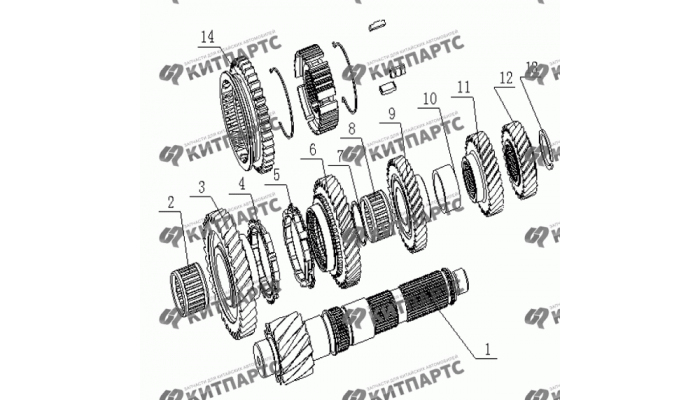 Вал вторичный Geely