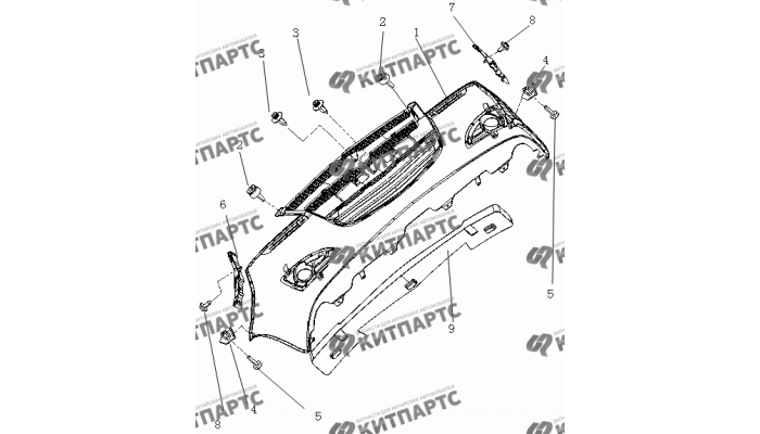 Бампер передний Geely